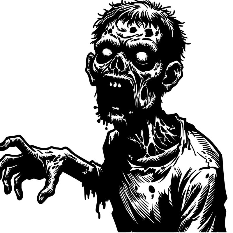 creepy realistic zombie