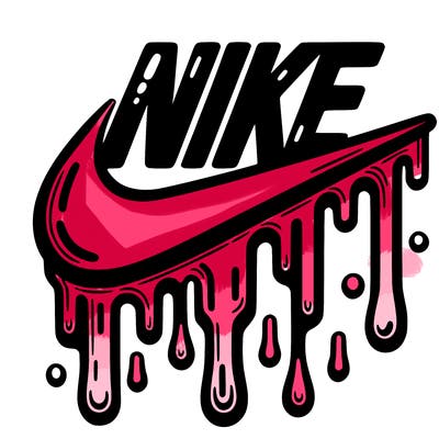 dripping nike logo