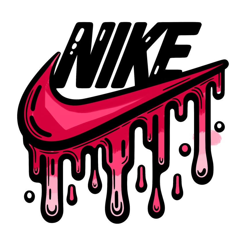 dripping nike logo