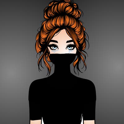 realistic girl with messy bun and croptop