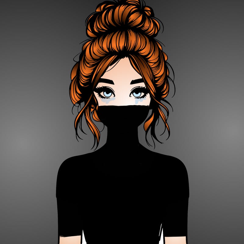 realistic girl with messy bun and croptop