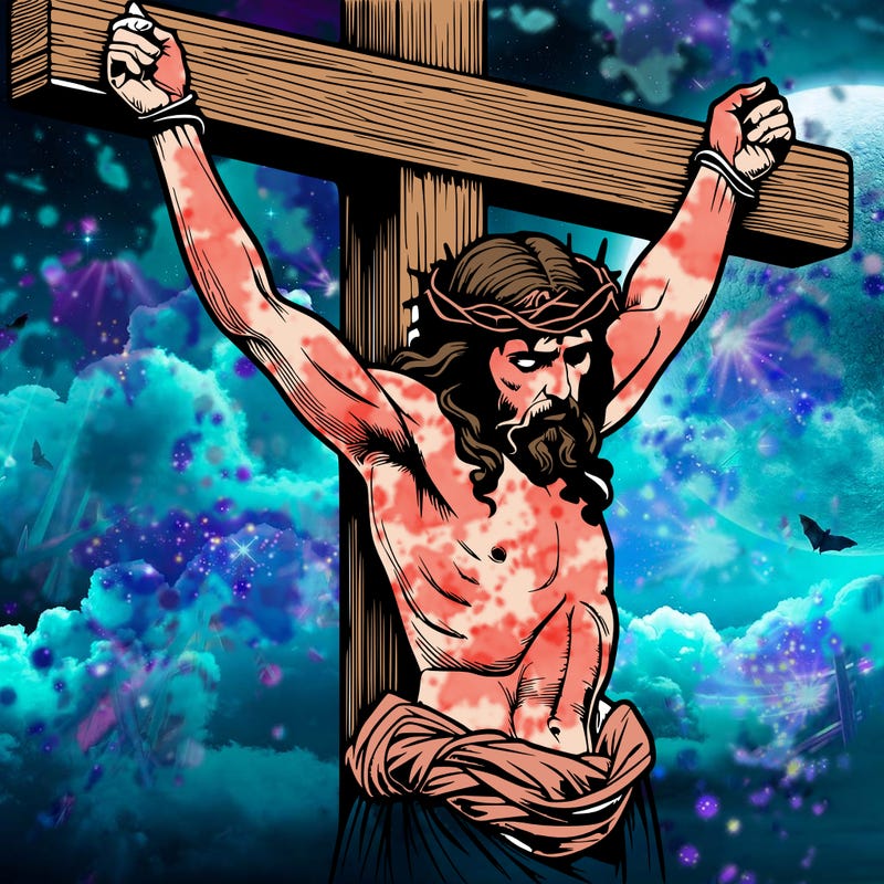 jesus realistic on the cross
