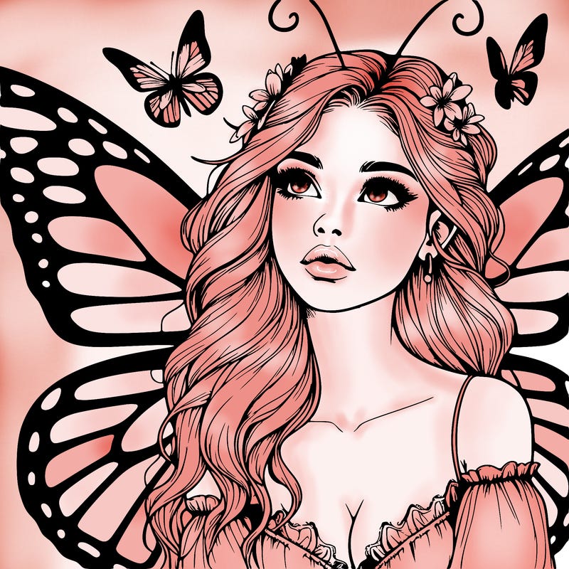butterfly fairy realistic girl