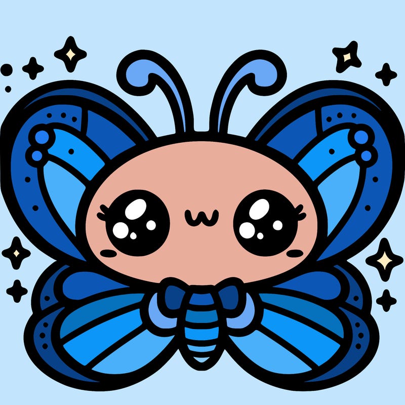 cute kawaii butterfly
