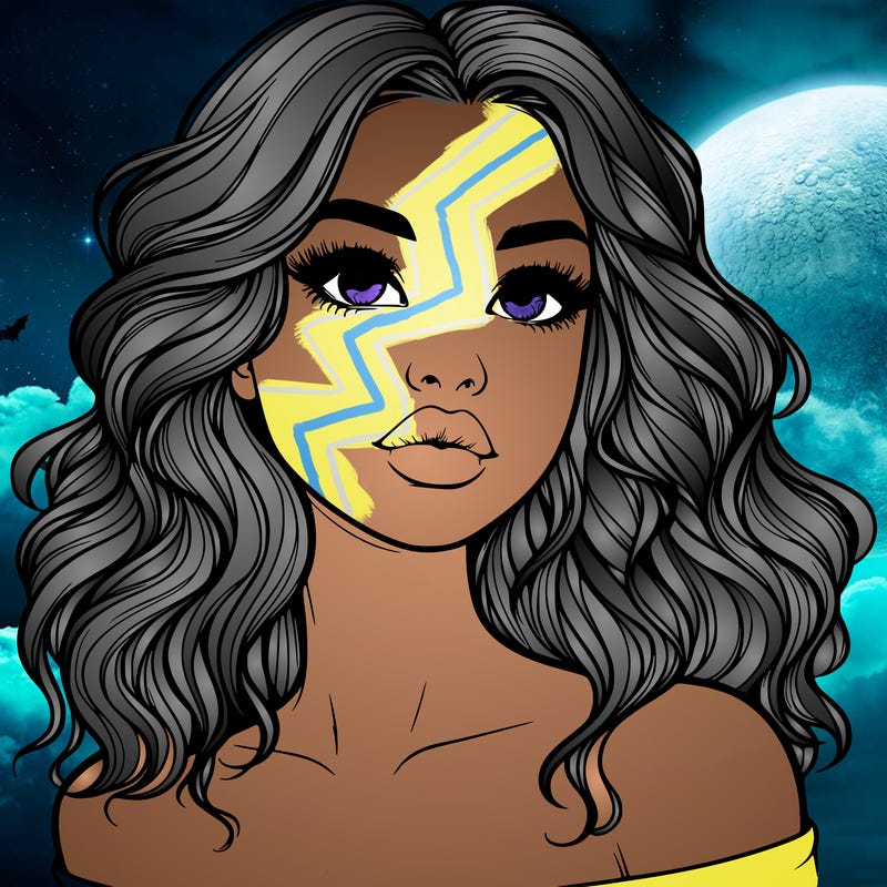 realistic girl with wavy hair and lips