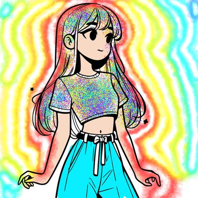 girl in a cute crop top