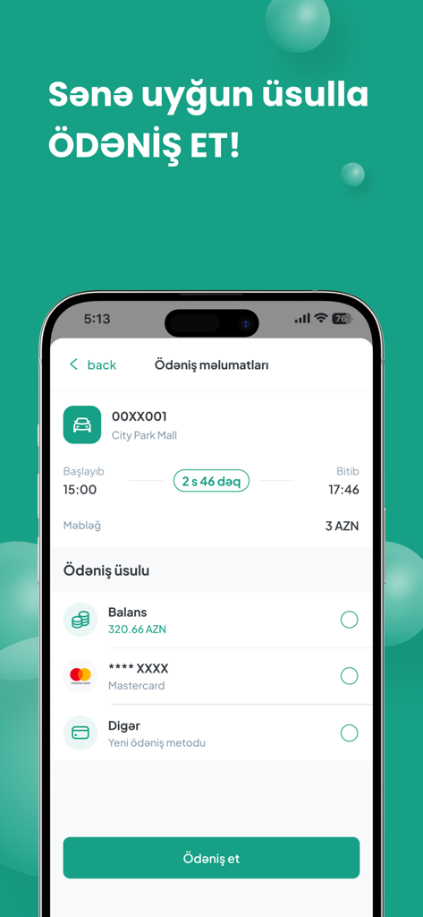 Parkzone - Parkzone mobile app interface showing parking payment details and available payment methods like Mastercard and account balance.