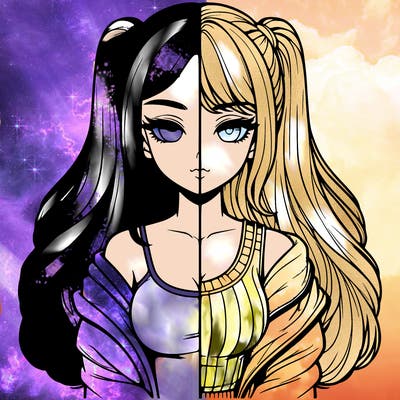 realistic girl split