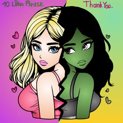 realistic girl split