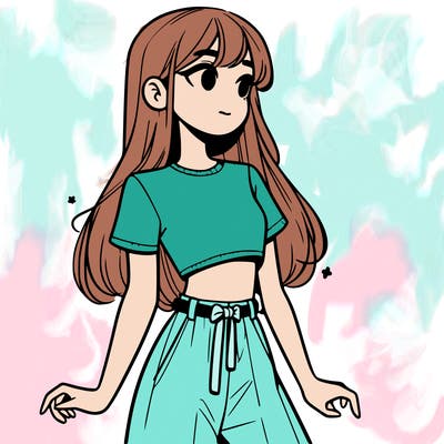 girl in a cute crop top