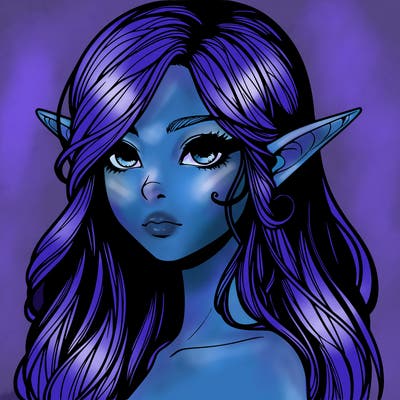 elf girl realistic dark fantasy