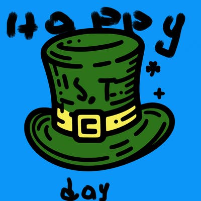 st patrick hat with thin lines