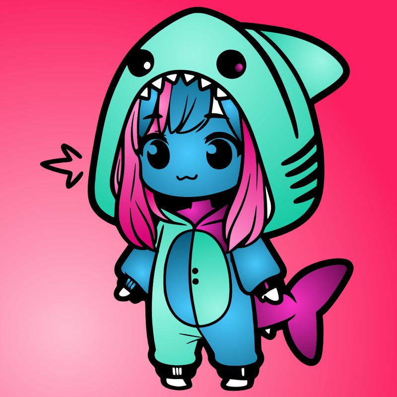 girl in shark onesie