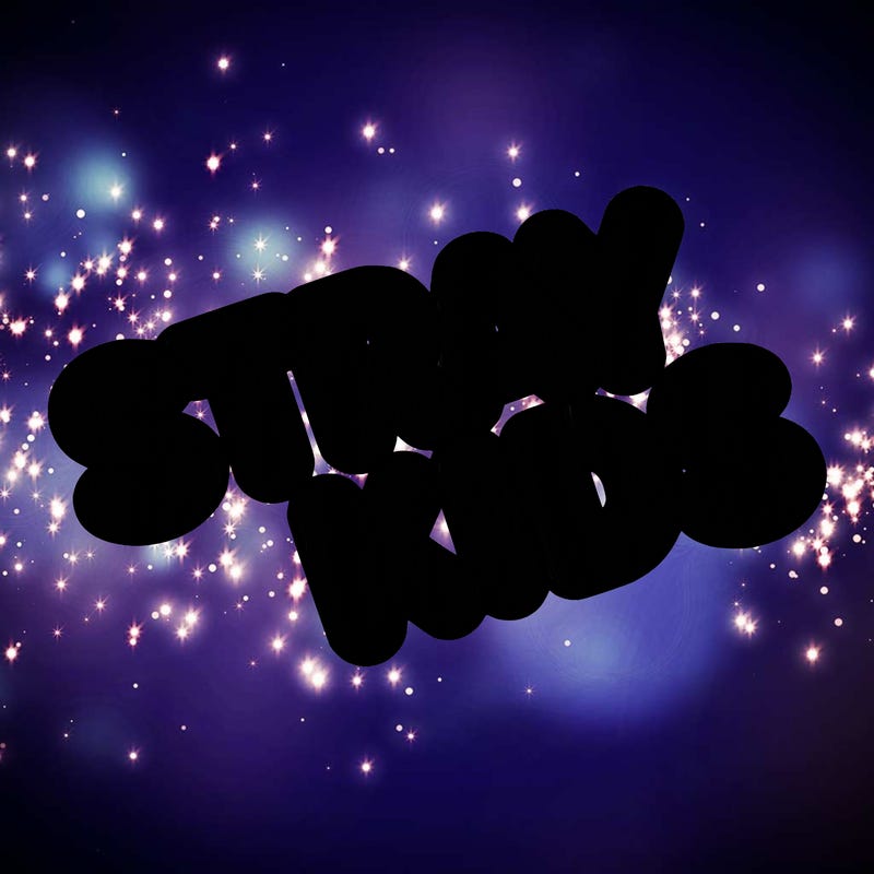 bubble letters saying stray kids