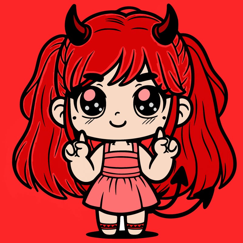 devil little cute girl