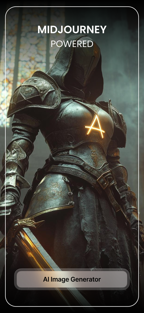AI Image Generator - Magica - Midjourney로 구동되는 영화적인 기사 이미지를 표시하는 Magica AI 인터페이스