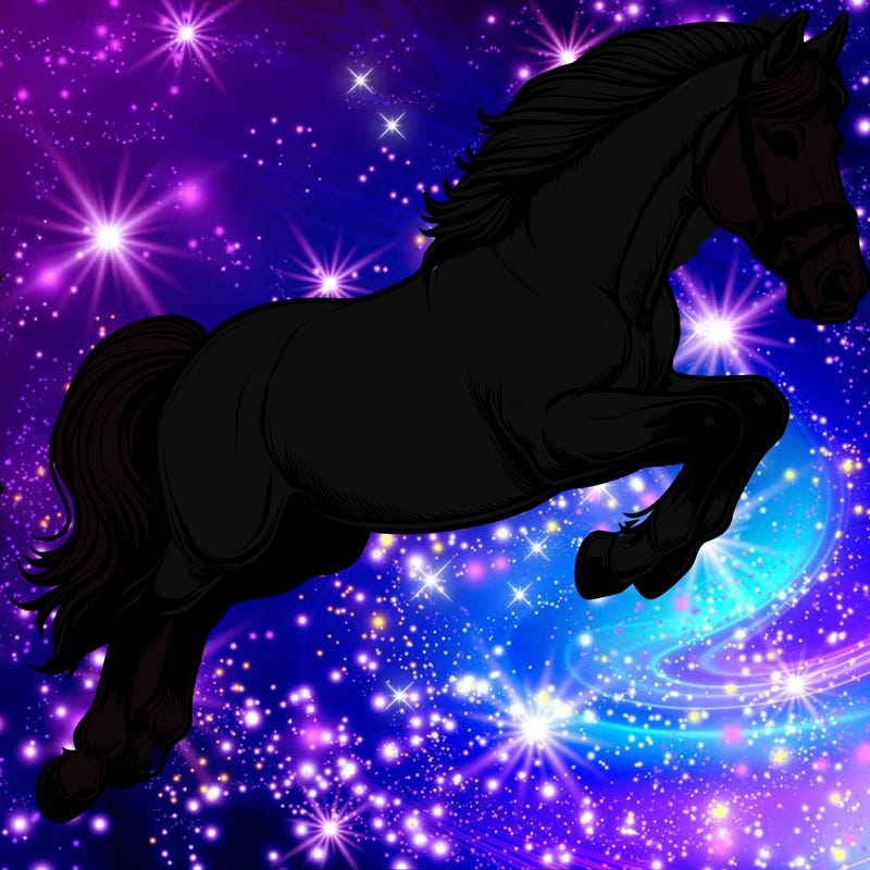 realistic horse jumping