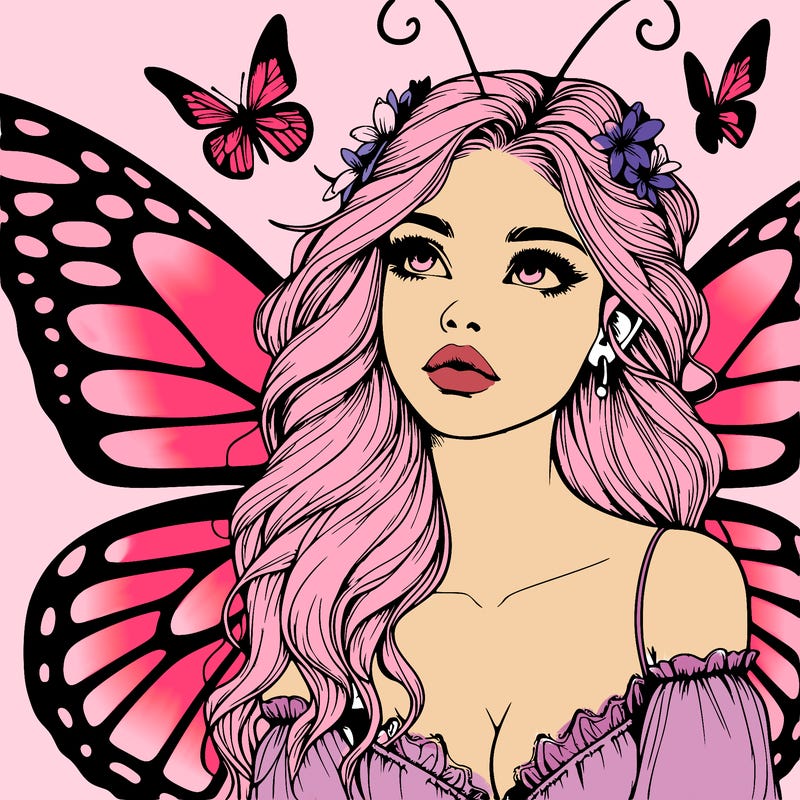 butterfly fairy realistic girl