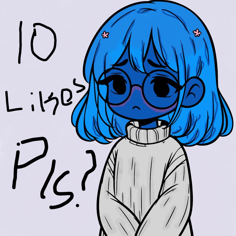 sad girl with glasses in a sweater