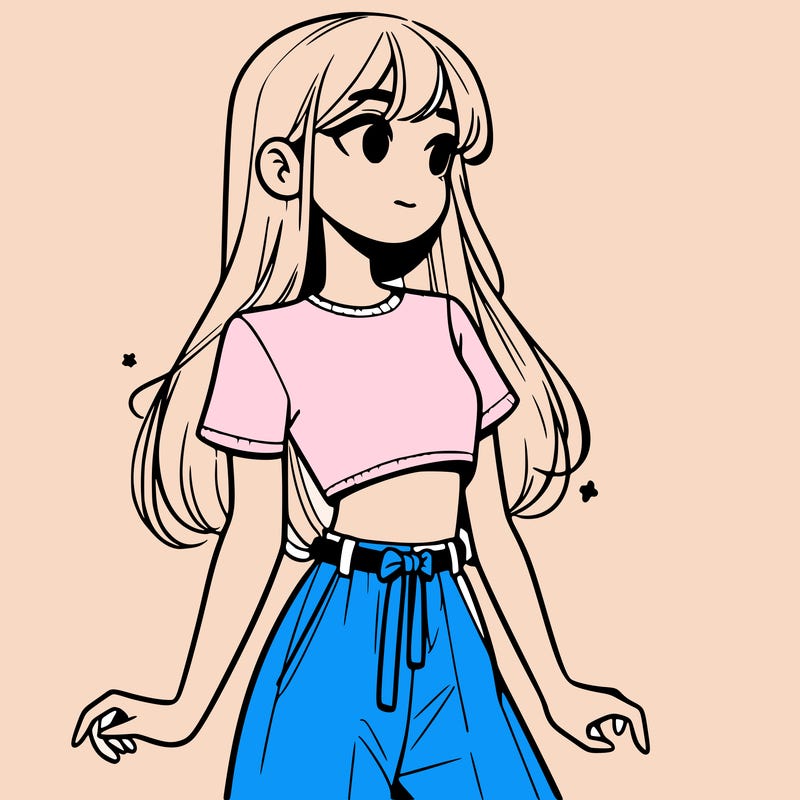girl in a cute crop top