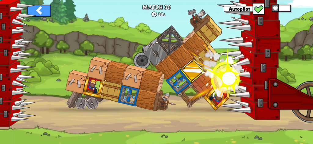 AutoWar: Evolution of Engines - Custom built wooden vehicles clashing in a battle arena