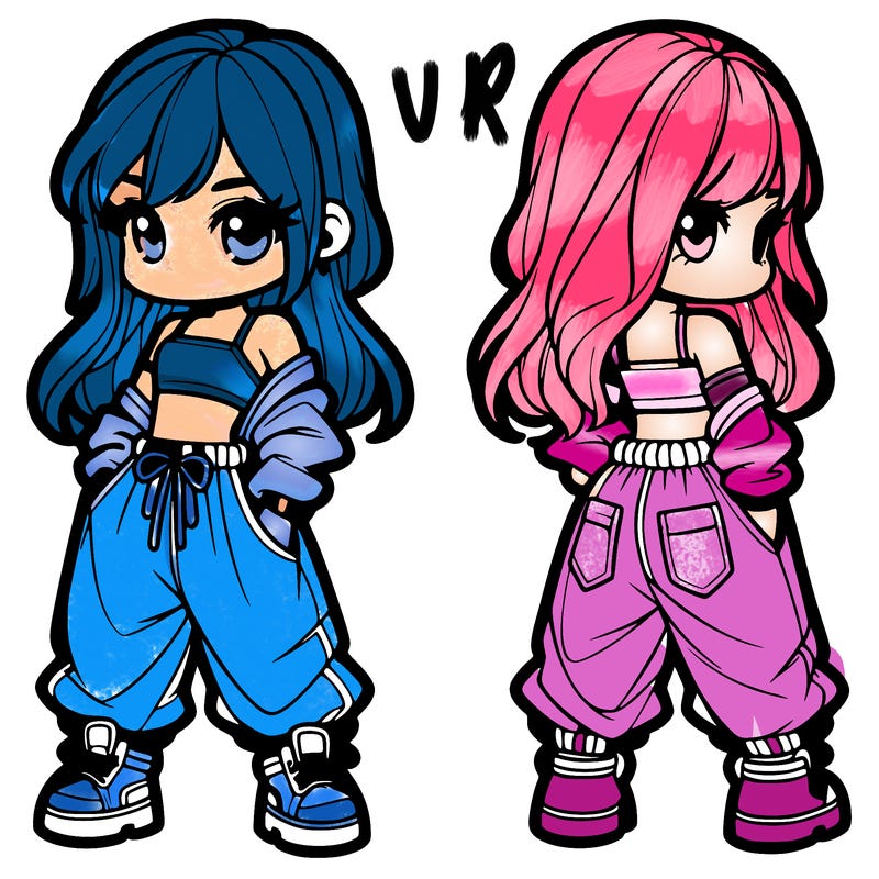 girl in crop top and baggy pants