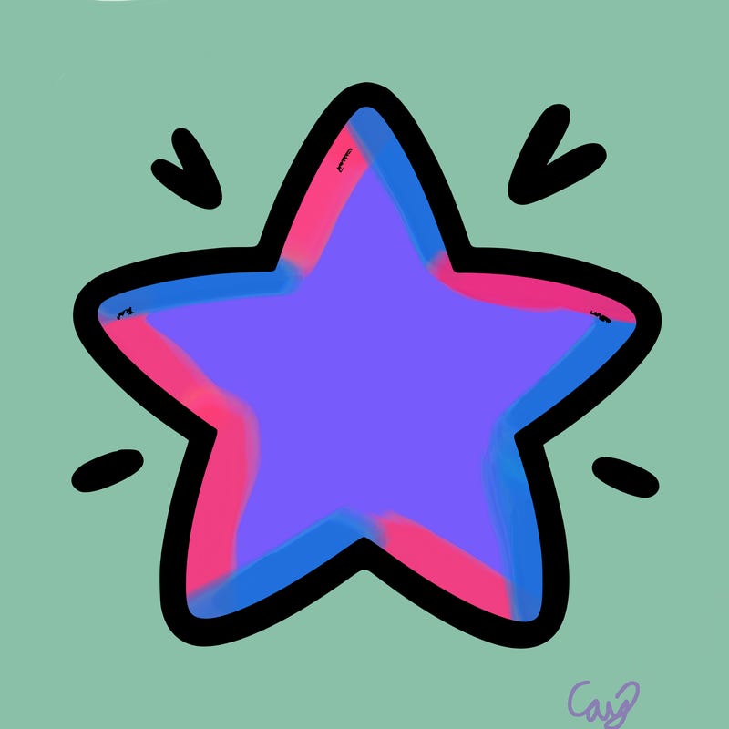 a blank star