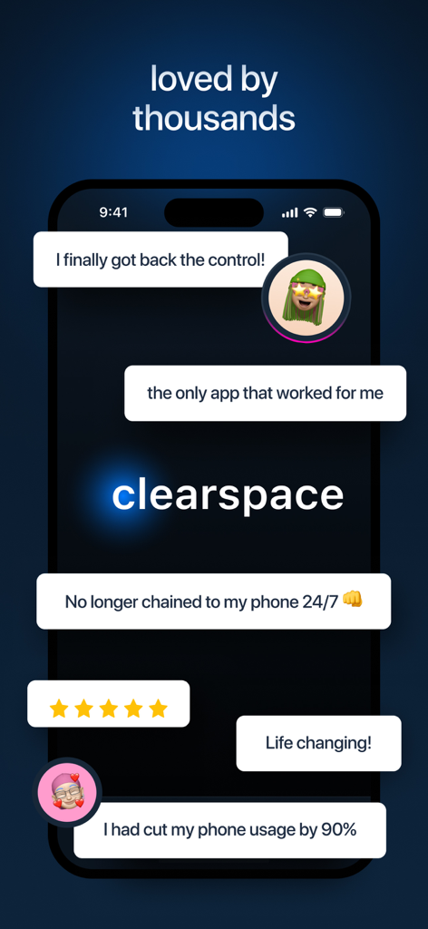 ClearSpace: Reduce Screen Time - Testimonios de usuarios y reseñas positivas para la aplicación de reducción de tiempo de pantalla ClearSpace