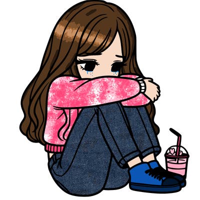 a girl  after a breakup