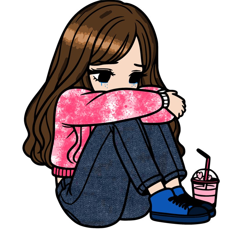 a girl  after a breakup