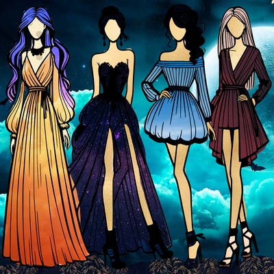 fashion models dresses