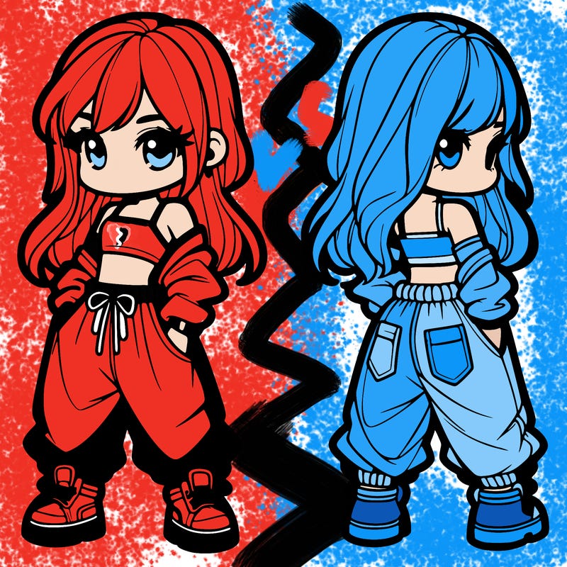 girl in crop top and baggy pants