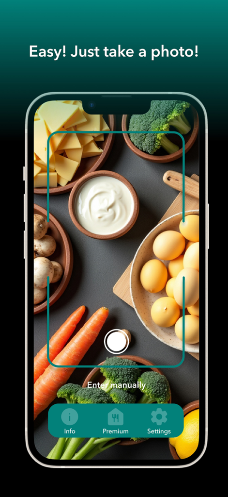 AI Kitchen Chef | Food Recipes - AIキッチンシェフアプリのインターフェース。カメラで食材をスキャンしてレシピを生成します。