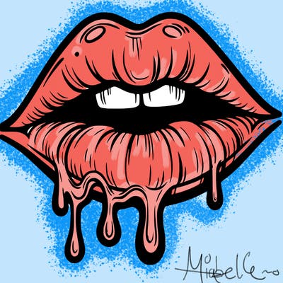 lips that look realistic and drip