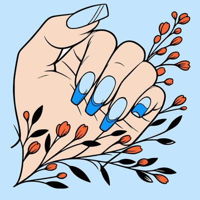 nails with french tip