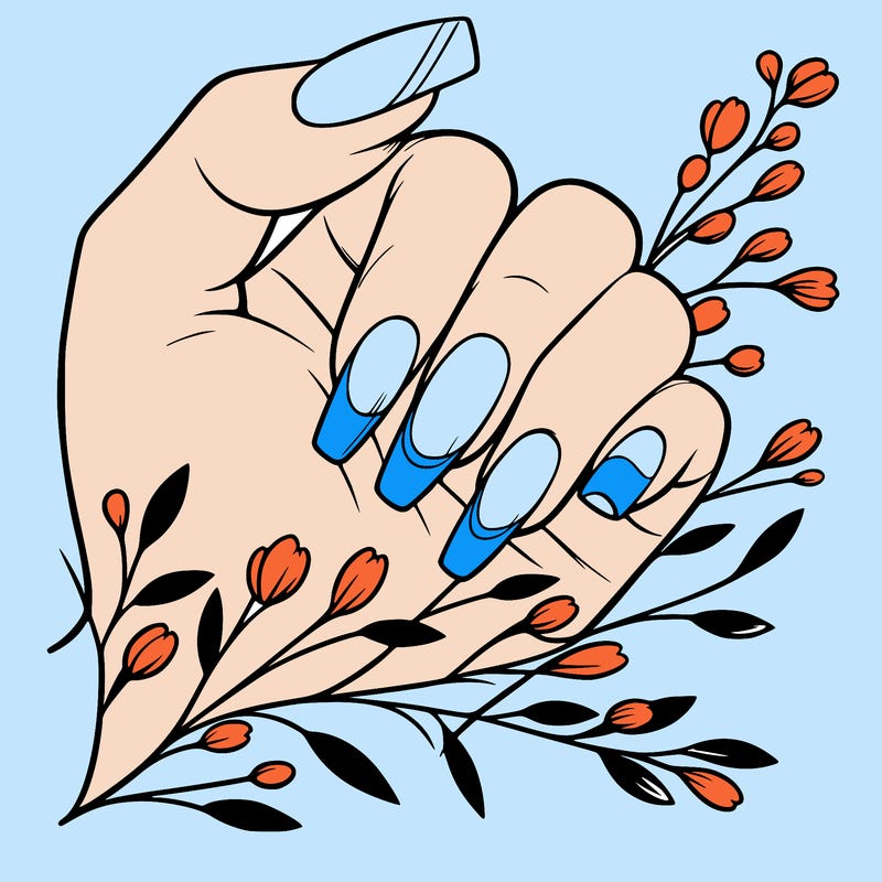 nails with french tip
