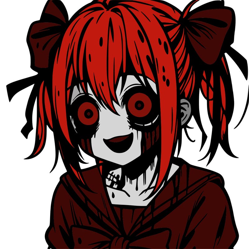 anime horror really scary girl