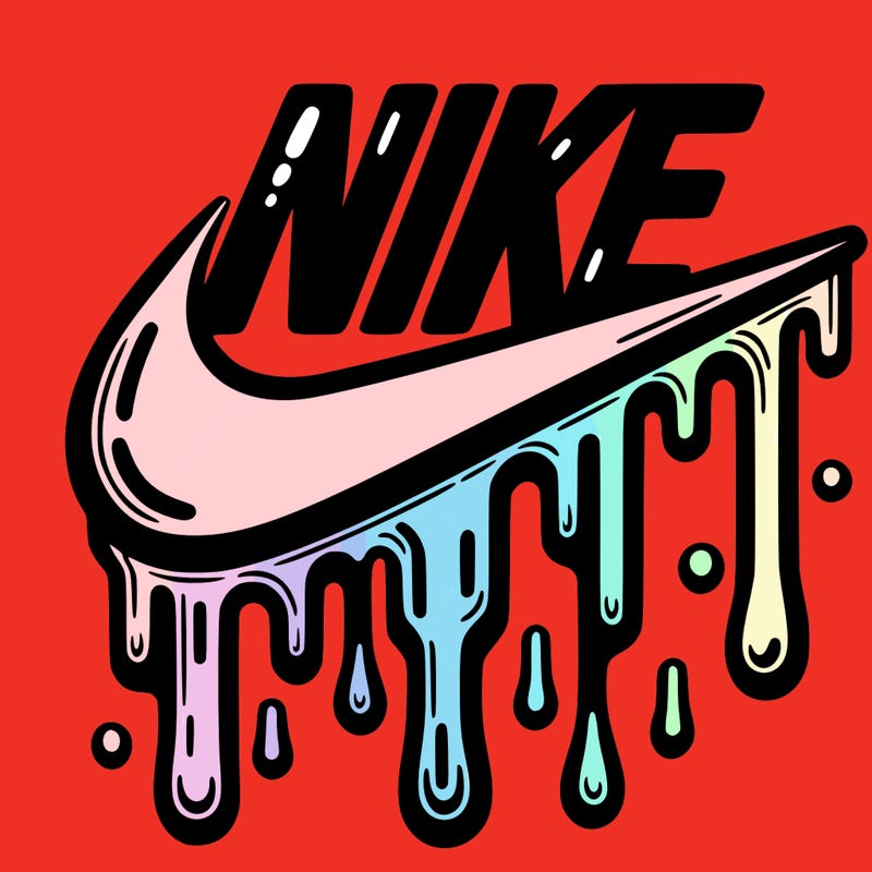 dripping nike logo