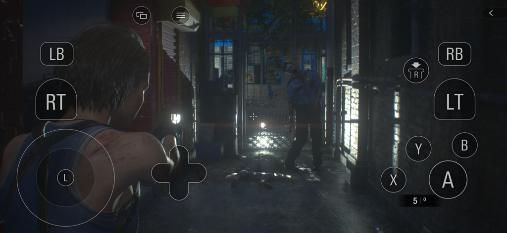 Jill Valentine facing zombies in the Resident Evil 3 mobile port