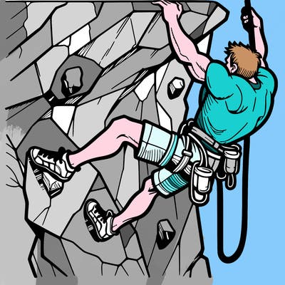 rock climber climbing