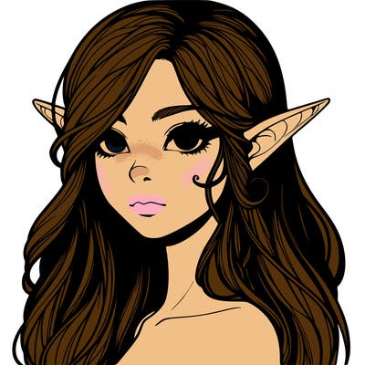 elf girl realistic dark fantasy