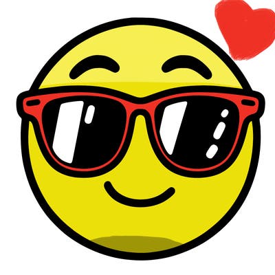 emoji with sunglasses