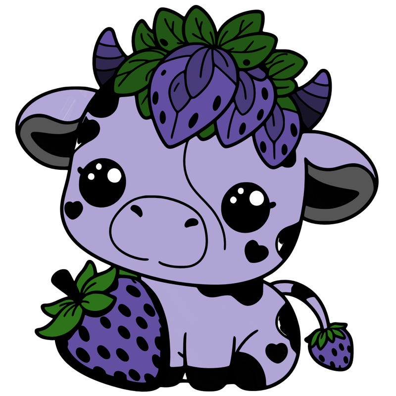 cute strawberry cow