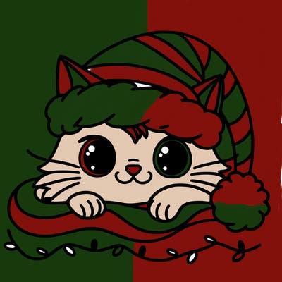 cat christmas