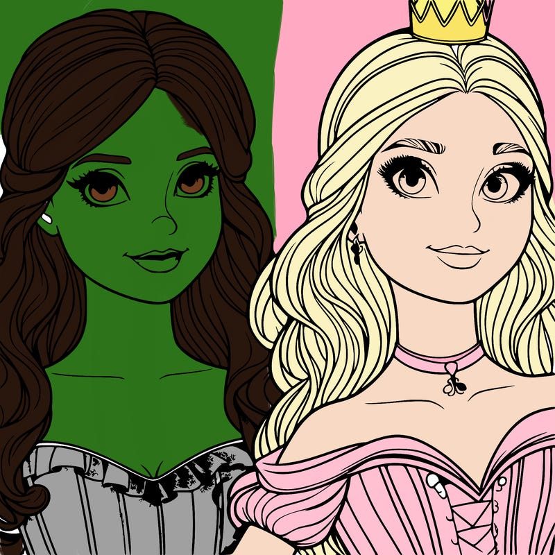 elfaba and glinda realistic girls