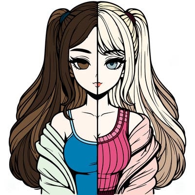 realistic girl split