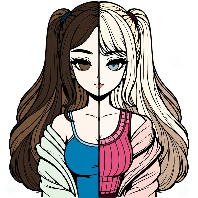 realistic girl split