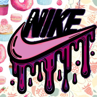 dripping nike logo