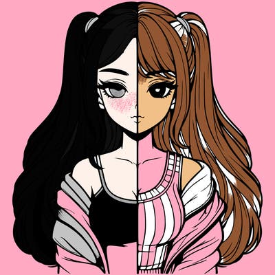 realistic girl split