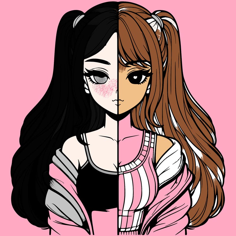 realistic girl split